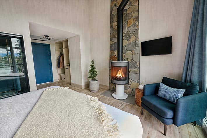 Indoor fireplace at the Founders Room