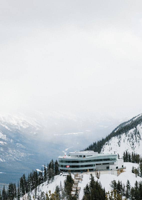 Banff Gondola summit building atop Sulphur Mountain.