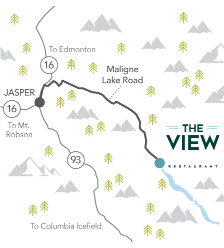 The View location map